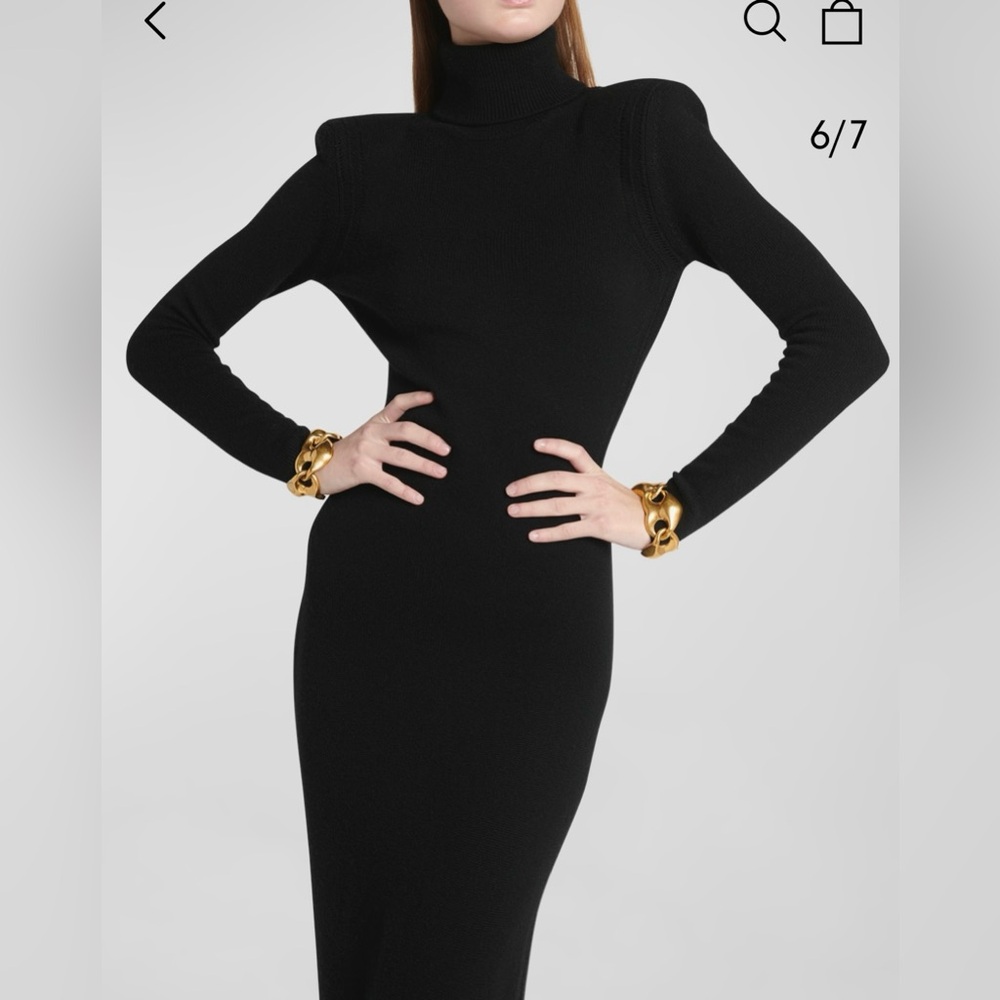 TOM FORD
Turtleneck Backless Soft Cashmere Maxi Dress